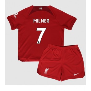 Liverpool James Milner #7 kläder Barn 2022-23 Hemmatröja Kortärmad (+ korta byxor)